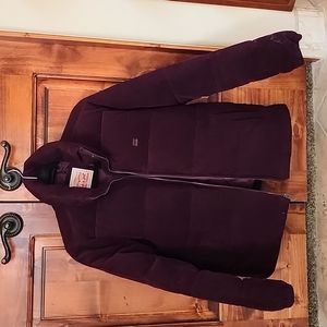 Deep purple Levi corduroy puffer jacket